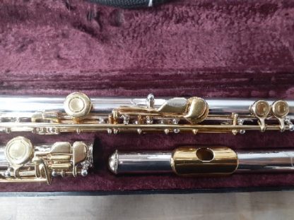 Armstrong Flute, Silver Flute, Professional Flute, Used Flute, B Foot, Open Hole Flute, Thin Wall Head Joint, Gold Plated Keys