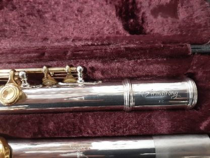 Armstrong Flute, Silver Flute, Professional Flute, Used Flute, B Foot, Open Hole Flute, Thin Wall Head Joint, Gold Plated Keys