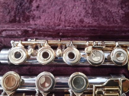 Armstrong Flute, Silver Flute, Professional Flute, Used Flute, B Foot, Open Hole Flute, Thin Wall Head Joint, Gold Plated Keys