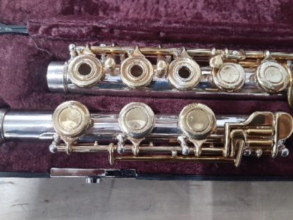 Armstrong Flute, Silver Flute, Professional Flute, Used Flute, B Foot, Open Hole Flute, Thin Wall Head Joint, Gold Plated Keys