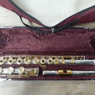 Armstrong Flute, Silver Flute, Professional Flute, Used Flute, B Foot, Open Hole Flute, Thin Wall Head Joint, Gold Plated Keys