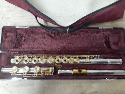 Armstrong Flute, Silver Flute, Professional Flute, Used Flute, B Foot, Open Hole Flute, Thin Wall Head Joint, Gold Plated Keys