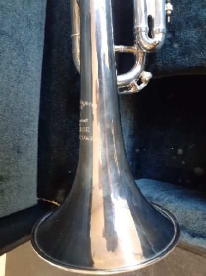 Benge Trumpet, Professional Trumpet, Used Trumpet, Silver Trumpet, Resno-Tempered Bell 3