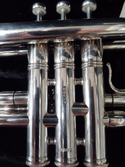 Benge Trumpet, Professional Trumpet, Used Trumpet, Silver Trumpet, Resno-Tempered Bell 3