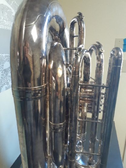 Conn 52J Tuba, Silver Plated Tuba, CC Tuba, 5 Valve Tuba, Used Tuba, Professional Tuba