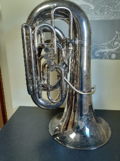 Conn 52J Tuba, Silver Plated Tuba, CC Tuba, 5 Valve Tuba, Used Tuba, Professional Tuba