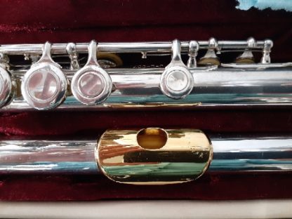 Jupiter Flute, Model JFL 507, Gold Plated Lip Plate, Used Flute, Student Flute