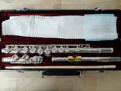 Jupiter Flute, Model JFL 507, Gold Plated Lip Plate, Used Flute, Student Flute