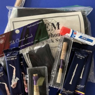 Kit for Messiah University Woodwind Methods Class with instructor preferred reeds